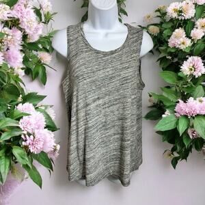 Women's Gap Heather Gray Sleeveless Tee Sz Small Top Casual Athleisure T-Shirt